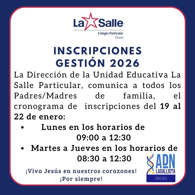 Comunicado Inscripciones Gestión 2026