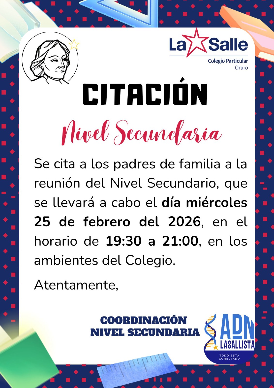Citación Nivel Secundaria 24 de Febrero 2026